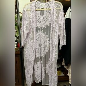 Lavender Lace Sheer Kimono
